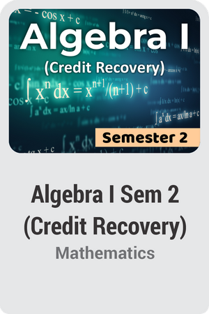 Algebra I Semester 2 (Credit Recovery)