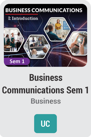 Business Communications Semester 1: Introduction