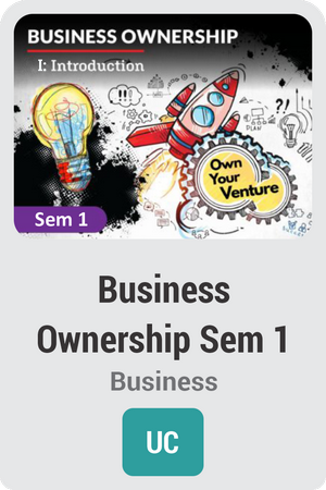 Business Ownership Semester 1: Introduction