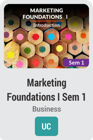 Marketing Foundations I Semester 1: Introduction